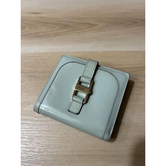 Gucci Patent Leather‎ Compact Wallet Jackie Closure Silver Hardware Light Mint - Picture 14 of 16